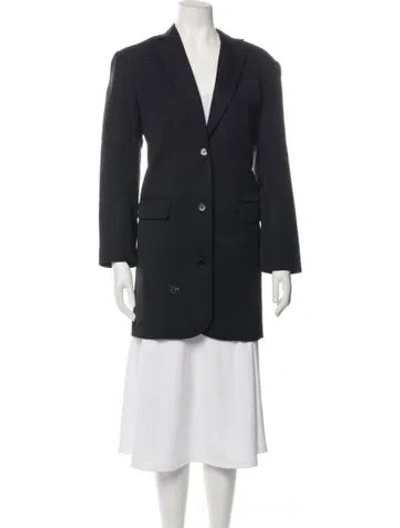 Pre-owned Anine Bing Wool Coat W/ Tags In Blue