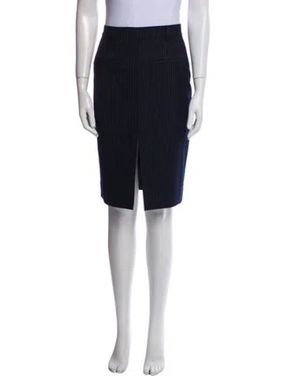 Pre-owned Anine Bing Wool Knee-length Skirt In Black