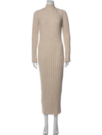 Pre-owned Anine Bing Wool Long Dress In Neutrals