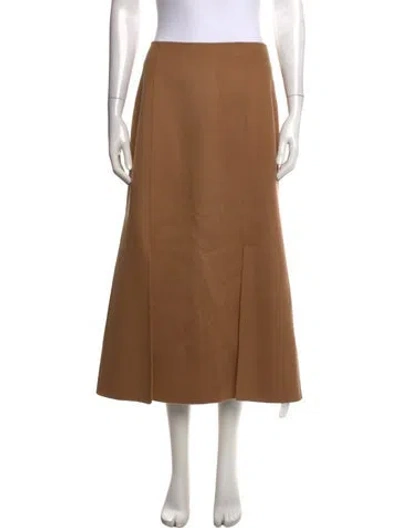 Pre-owned Anine Bing Wool Midi Length Skirt In Brown