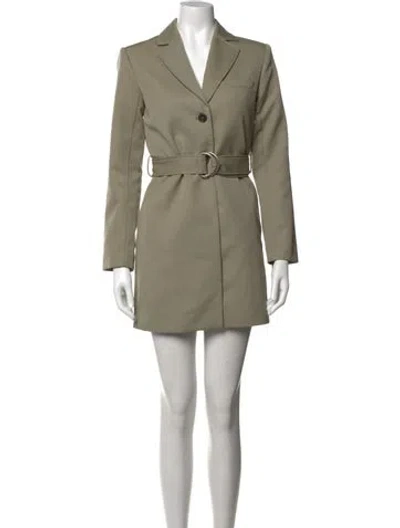 Pre-owned Anine Bing Wool Mini Dress In Green