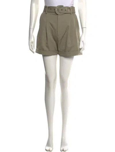 Pre-owned Anine Bing Wool Mini Shorts In Neutral