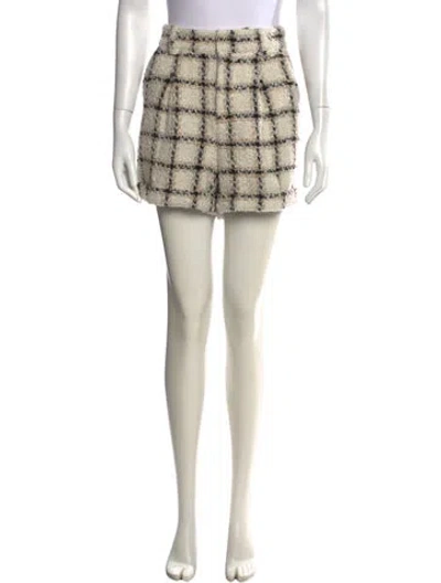 Pre-owned Anine Bing Wool Mini Shorts In White