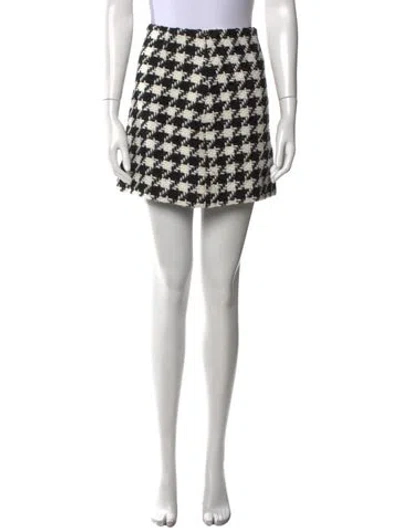 Pre-owned Anine Bing Wool Mini Skirt In Black