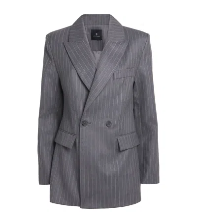 Anine Bing Wool Pinstripe Tiphaine Blazer In Multi