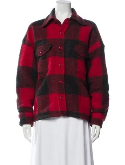 Pre-owned Anine Bing Wool Plaid Print Jacket In Multi