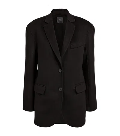 Anine Bing Wool Quinn Blazer In Black