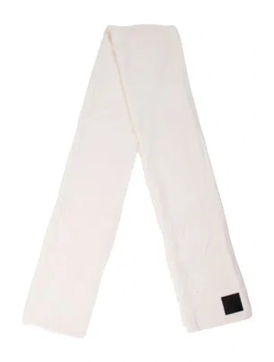 Pre-owned Anine Bing Wool Scarf In White
