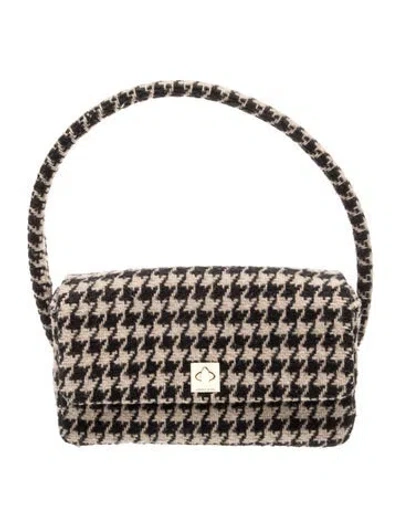 Pre-owned Anine Bing Wool Shoulder Bag In White