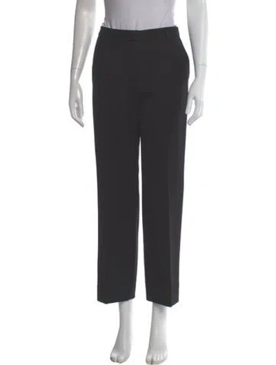 Pre-owned Anine Bing Wool Straight Leg Pants In Gray