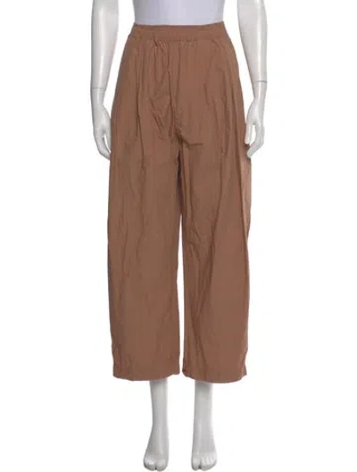 Pre-owned Anine Bing Wool Straight Leg Pants In Neutral