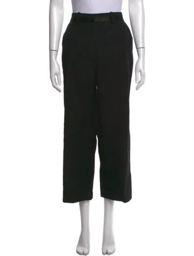 Pre-owned Anine Bing Wool Straight Leg Pants W/ Tags In Black