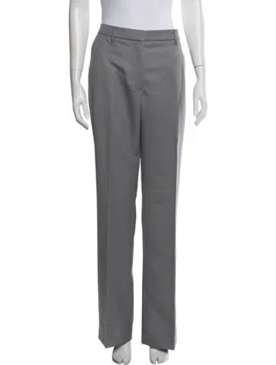 Pre-owned Anine Bing Wool Straight Leg Pants W/ Tags In Gray