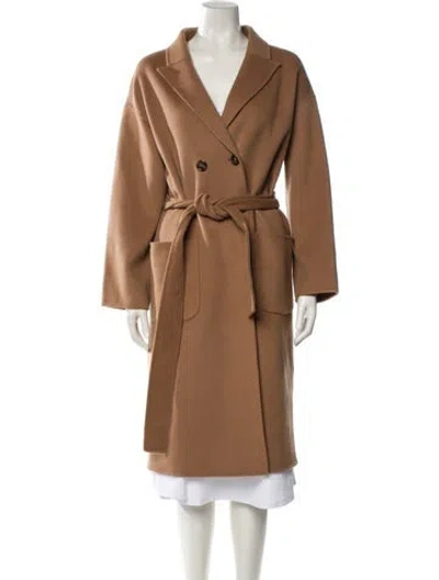 Pre-owned Anine Bing Wool Trench Coat In Neutral