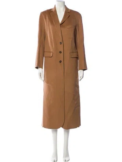 Pre-owned Anine Bing Wool Trench Coat In Neutral