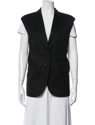 Pre-owned Anine Bing Wool Vest In Black