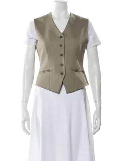 Pre-owned Anine Bing Wool Vest In Green