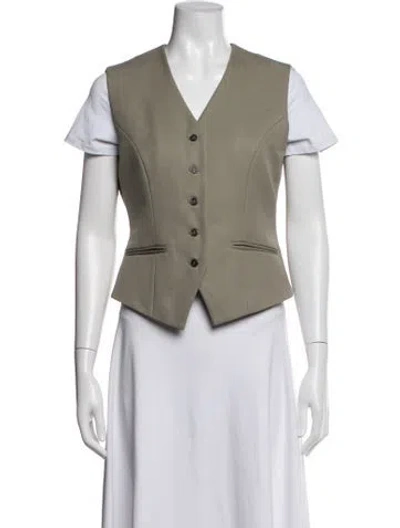 Pre-owned Anine Bing Wool Vest In Green