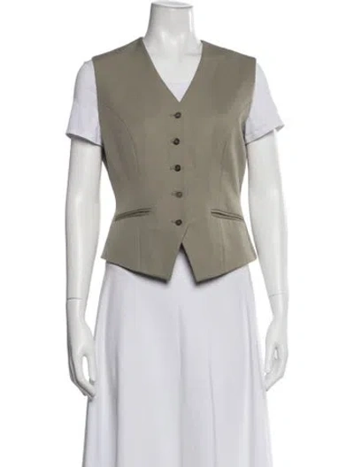 Pre-owned Anine Bing Wool Vest In Green