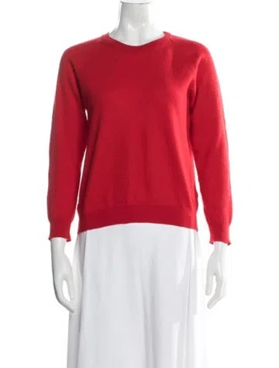 Pre-owned Anine Bing Wool V-neck Sweater In Red