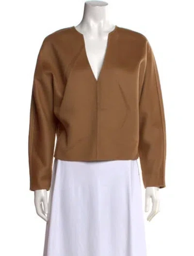 Pre-owned Anine Bing Wool V-neck Top In Neutrals