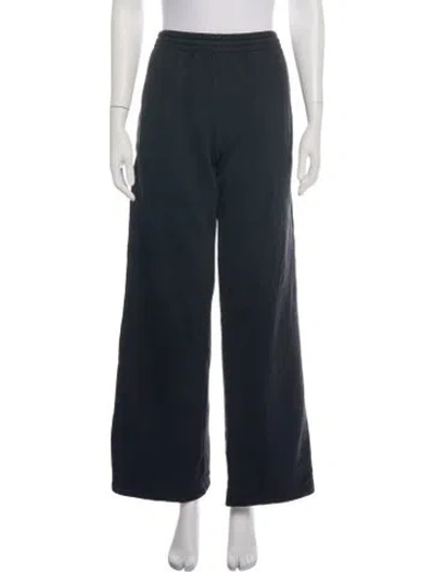 Pre-owned Anine Bing Wool Wide Leg Pants In Blue
