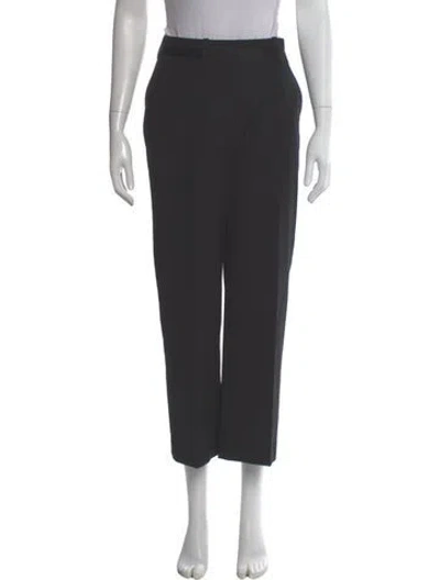 Pre-owned Anine Bing Wool Wide Leg Pants In Gray