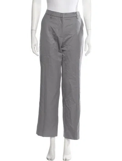 Pre-owned Anine Bing Wool Wide Leg Pants In Gray