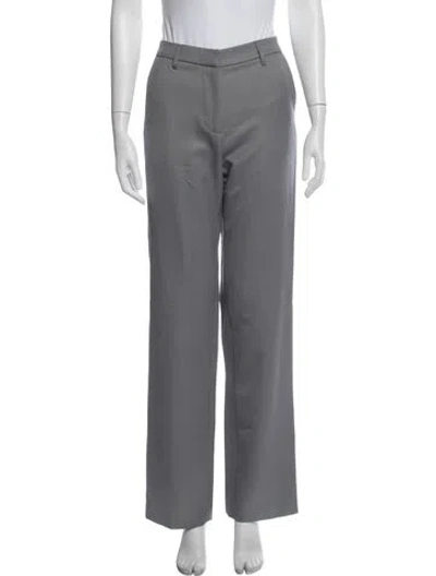 Pre-owned Anine Bing Wool Wide Leg Pants W/ Tags In Gray