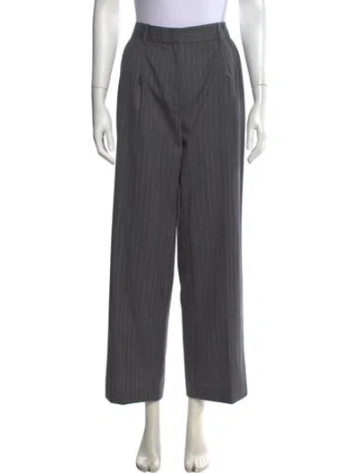 Pre-owned Anine Bing Wool Wide Leg Pants W/ Tags In Gray