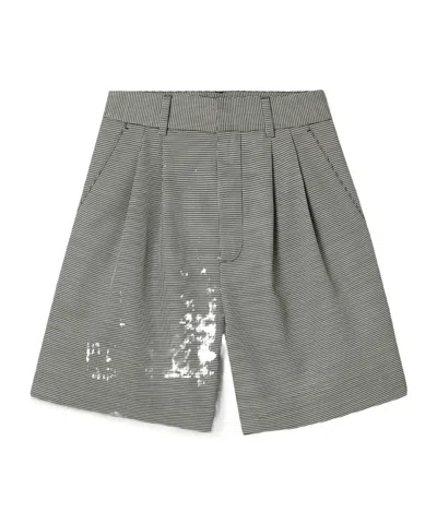 Anine Bing Wool-blend Shorts In Gray