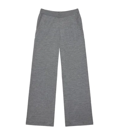 Anine Bing Wool-cashmere Knitted Adley Trousers In Grey