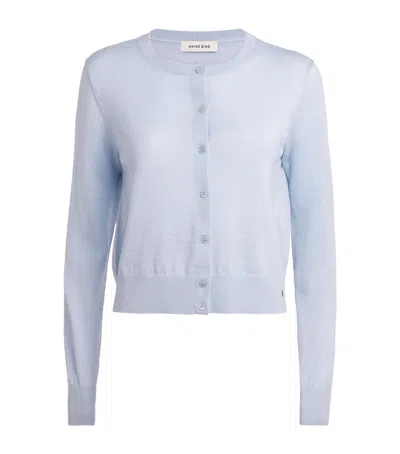 Anine Bing Wool-cashmere Moni Cardigan In Blue