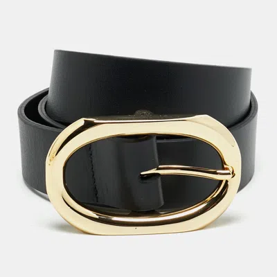 Pre-owned Anine Bing Xs/s Buckle Belt Black Leather