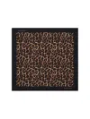 Anine Bing Silk Leopard Print Scarf Square Shape