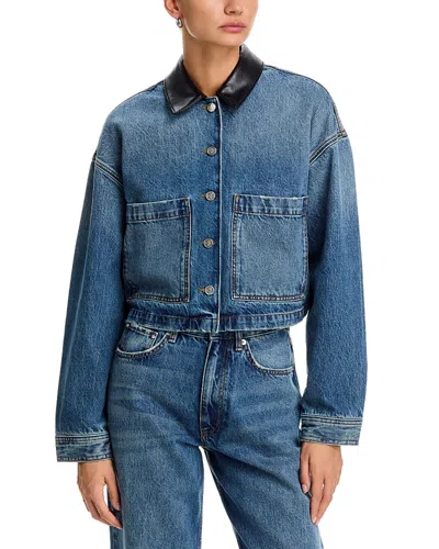 Anine Bing Yuma Denim Jacket In Blue