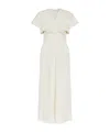 Anine Bing Zadig Gathered Crepe Midi Dress In White