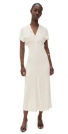 Anine Bing Zadig Gathered Crepe Midi Dress In White