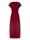 Anine Bing Zadig Gathered Crepe Maxi Dress In Red