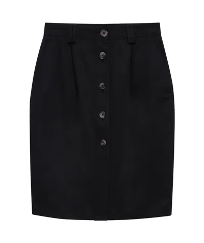 Anine Bing Zaire Midi Skirt In Black