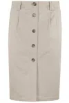 Anine Bing Zaire Skirt In Neutral