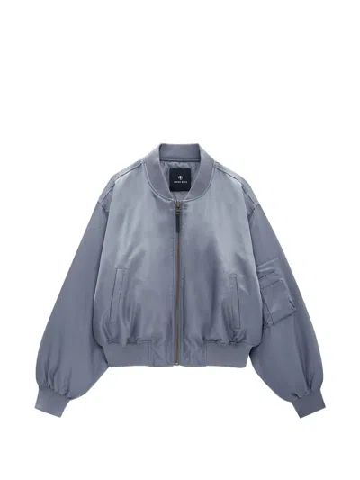 Anine Bing Zip-up Bomber Jacket In Blue