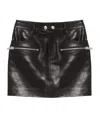 Anine Bing Steel Mini Skirt In Black