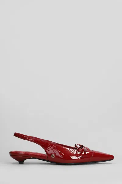 Anine Bing Zoey Slingback Pumps In Red