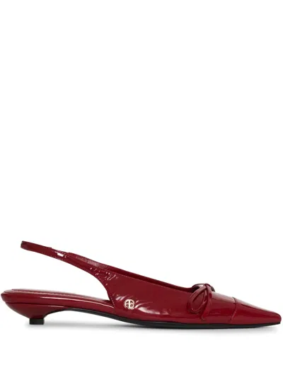 Anine Bing Zoey Slingback Pumps In Red
