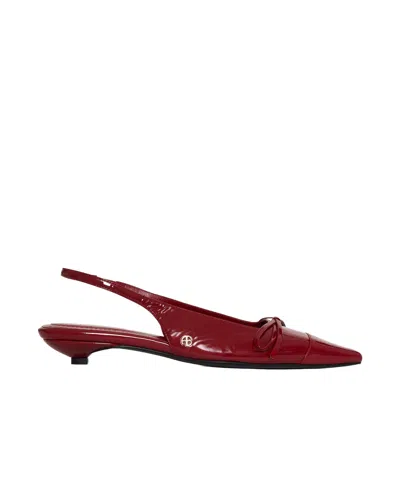 Anine Bing Zoey Slingback Pumps In Red