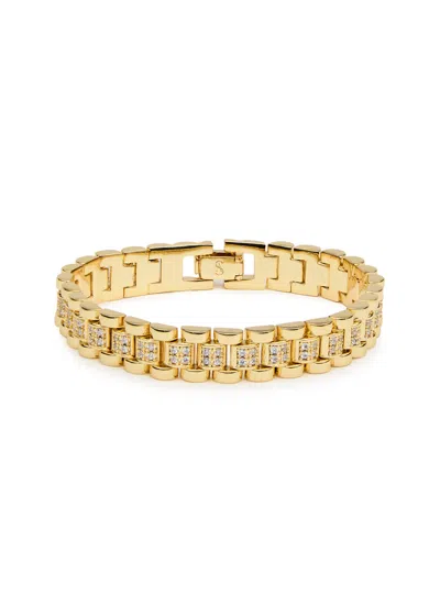 Anisa Sojka Crystal-embellished 18kt Gold-plated Bracelet