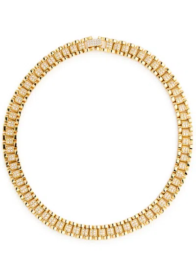 Anisa Sojka Crystal-embellished 18kt Gold-plated Necklace