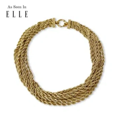 Anisa Sojka Layered Rope Necklace In Gold