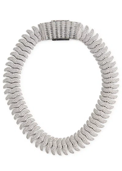 Anisa Sojka The Juliet Crystal-embellished Necklace In Metallic